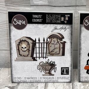 Sizzix Halloween tombstone paper die set Tim Holtz exclusive, holiday 2023
